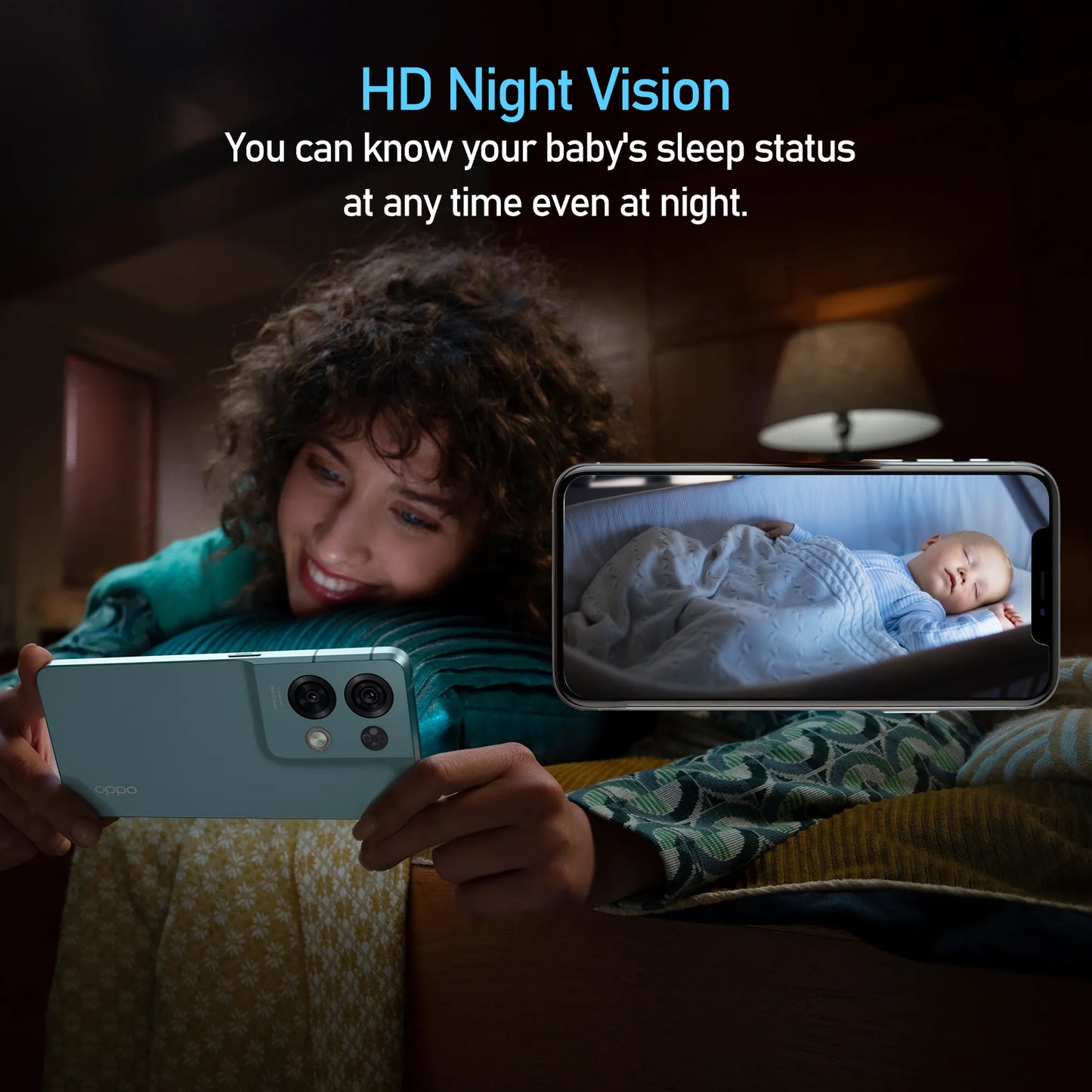 Baby Monitor with 360 Wireless , Nanny Cam, Safety Alerts, 3MP HD WiFi Camera