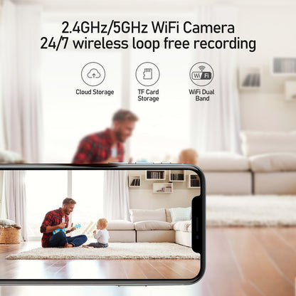 Baby Monitor with 360 Wireless , Nanny Cam, Safety Alerts, 3MP HD WiFi Camera